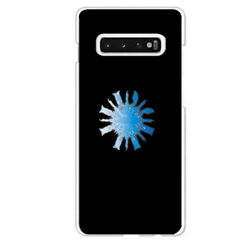 Galaxy S10専用 サソリ風オブジェ アート ブラック シンプル グラデーション ライトブルー 黒 水色 クール シルエット SC-03L SCV41