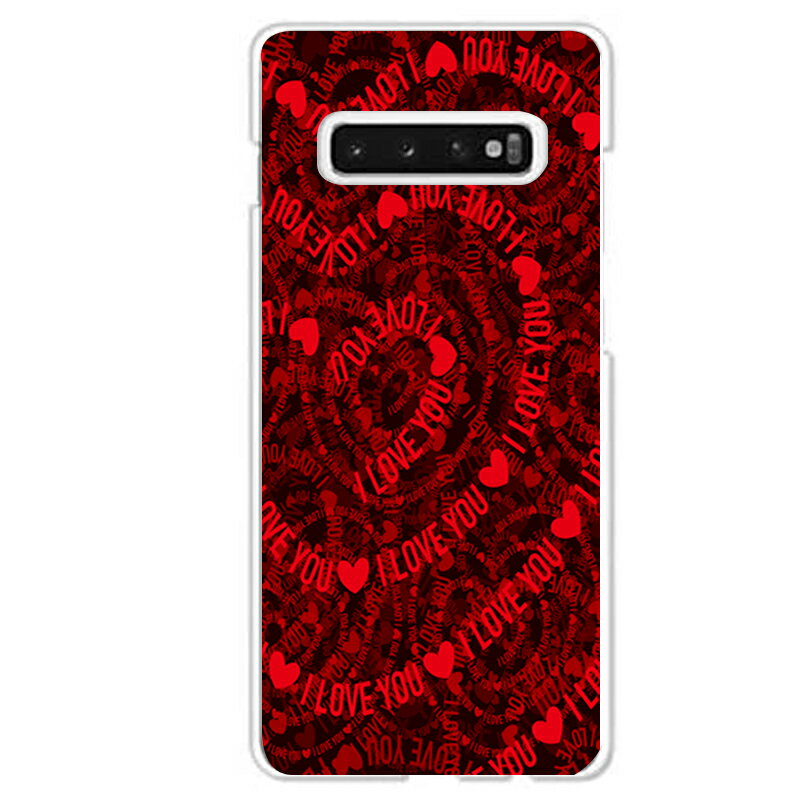 Galaxy S10専用 ハート ラブ 赤 レッド エレガント ILOVEYOU SC-03L SCV41 1