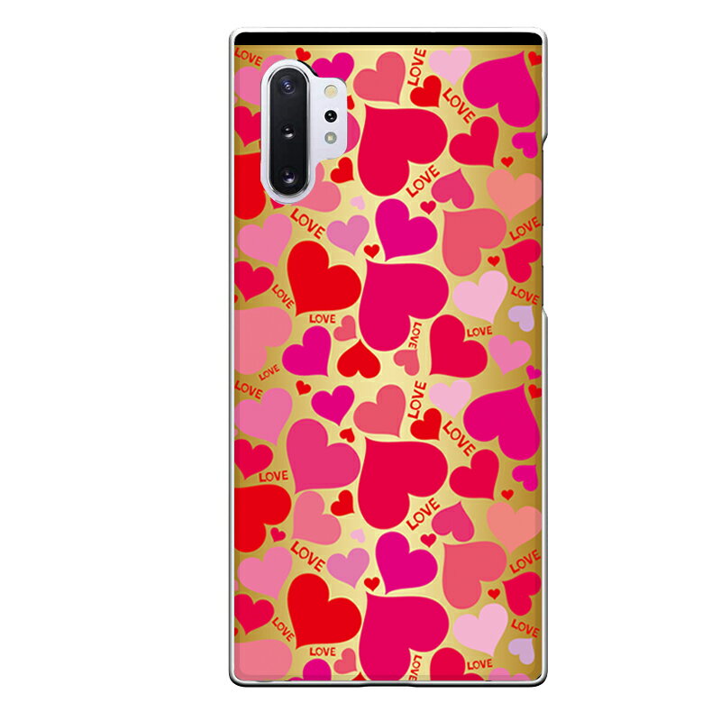 Galaxy S10+専用 ゴールド 金 レッド 赤 ラブ love ラグジュアリー ハート SC-04L SCV42