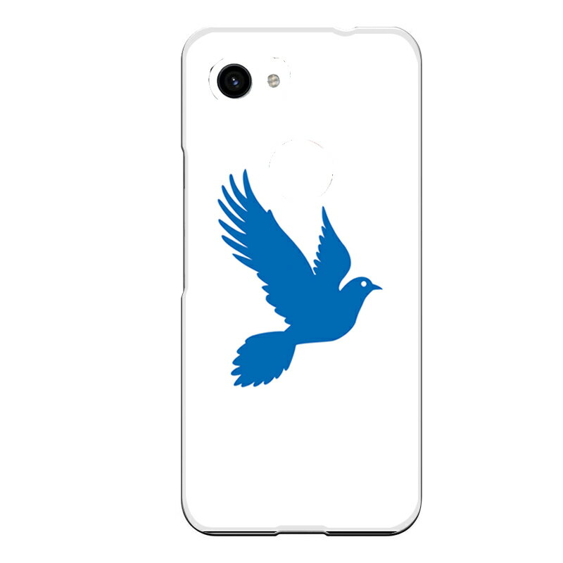 Google Pixel 3a専用 青い鳥 シンプル シルエット 動物 アニマル ツイッター風 アミューズ ハト