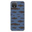 Google Pixel 4専用 淡水魚 ナマズ パターン 紺色 可愛い 魚 鮎 鮭 ニジマス 鯉 金魚 ドジョウ シルエット 水族館 生き物