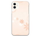 iPhone 11専用 パステル調 自然 植物 葉 サーモンピンク 桃色 キュート 花柄 ボタニカル