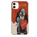 iPhone 11専用 バレンタイン 犬 イヌ かわいい アンティーク調 キャラクター
