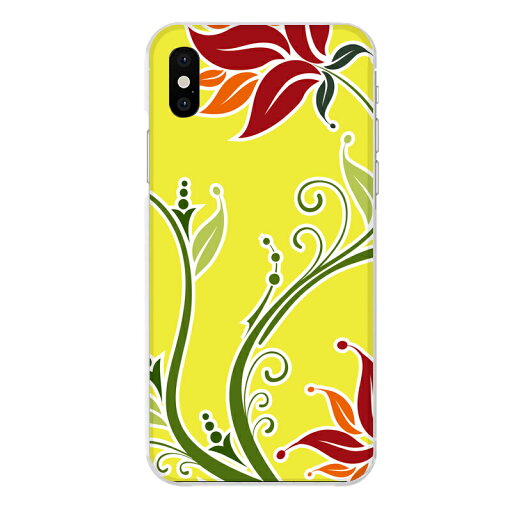 iPhone XS専用 植物 自然 かわいい キュート 赤い花 渦巻き イエロー 黄色 エレガント 花柄 iPhone XS専用 植物 自然 かわいい キュート 赤い花 渦巻き イエロー 黄色 エレガント 花柄