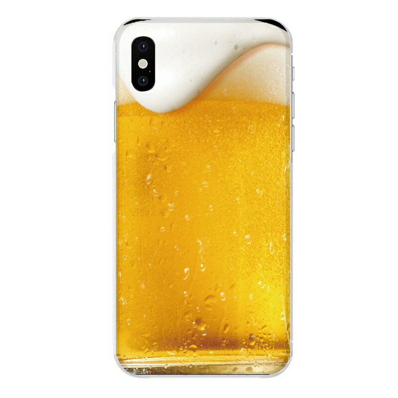 iPhone XS専用 BEER 水滴 泡 アルコール アミューズ ビール おもしろ お酒 麦酒