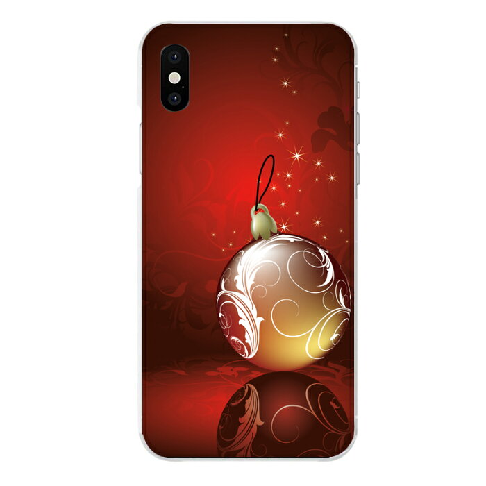 iPhone XS専用 クリスマス クーゲル オーナメント エレガント ボール 赤 レッド キラキラ