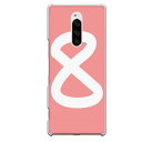 Xperia 1専用 パロディ エイター エイト ∞ 無限大 関西 関○ャニ 桃 コーラルピンク 白 ホワイト ガーリー EIGHTER SO-03L SOV40 802SO