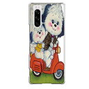 Xperia 5専用 犬 イヌ オートバイ バイク かわいい アンティーク調 キャラクター SO-01M SOV41 901SO(2)