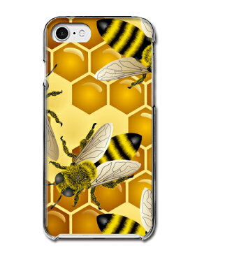 ハチ リアル 昆虫 ミツバチ 蜂蜜 おもしろ イエロー アミューズ 蜂の巣 多機種対応スマホケース