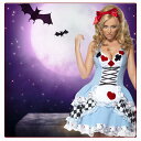 ハロウィン 衣装 コスプレ 大人用 パーティー レディース 仮装 ワンピース トランプ セクシー(3)