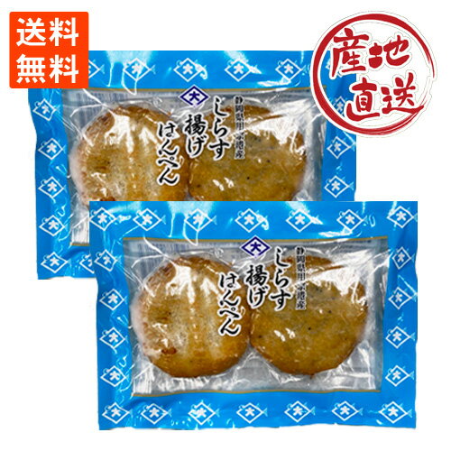 産地直送 しらす はんぺん 揚げ 静岡 シラス 静岡産 しらす揚げはんぺん 60g×2枚×2パック 冷凍便 送料無料 同梱不可 ポイント消化