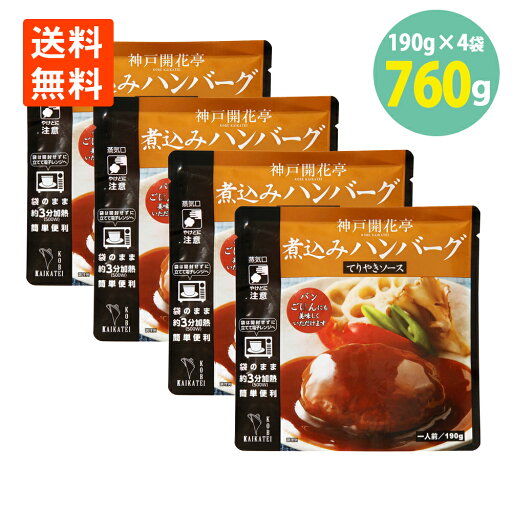 煮込みハンバーグ テリヤキソース 190g×4袋 開花亭 送料無料 ハンバーグ レトルト テリヤキ ハンバーグ レンジ 煮込みハンバーグ テリヤキソース 190g×4袋 開花亭 送料無料 ハンバーグ レトルト テリヤキ ハンバーグ レンジ
