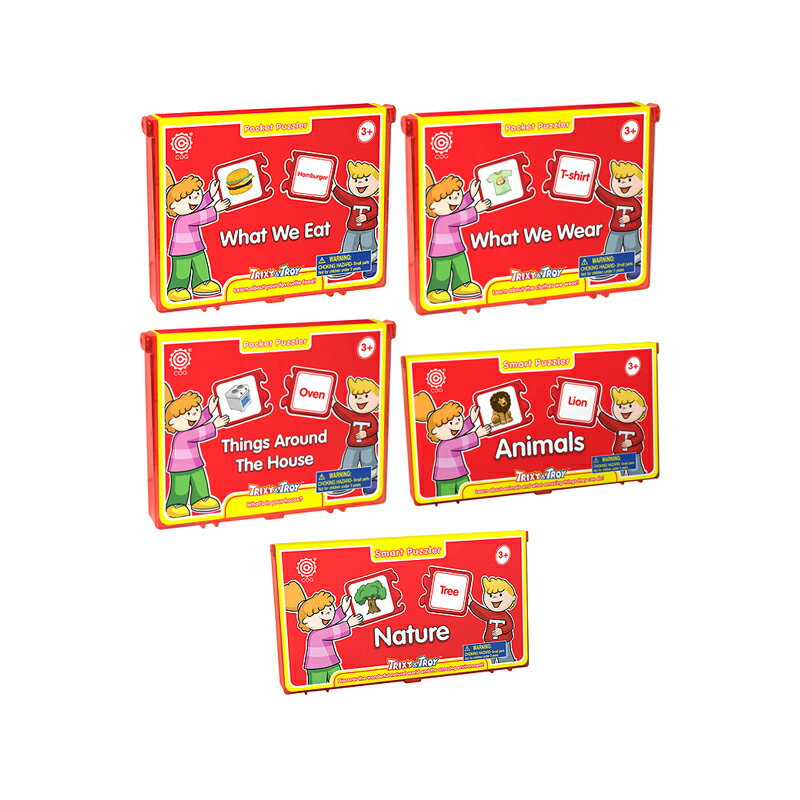 アプリコット出版　英語のパズルTRIXY & TROY シリーズ RED 01-05セット 対象：3歳～