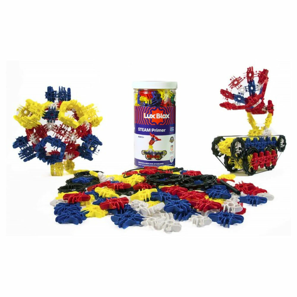 【送料無料】 伸びる！縮む！新感覚の次世代ブロック 「ラックスブロックス LUX BLOX」 STEAMプライマー ネオン