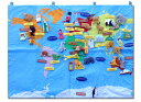 【送料無料】 布製 世界地図(90×120cm)