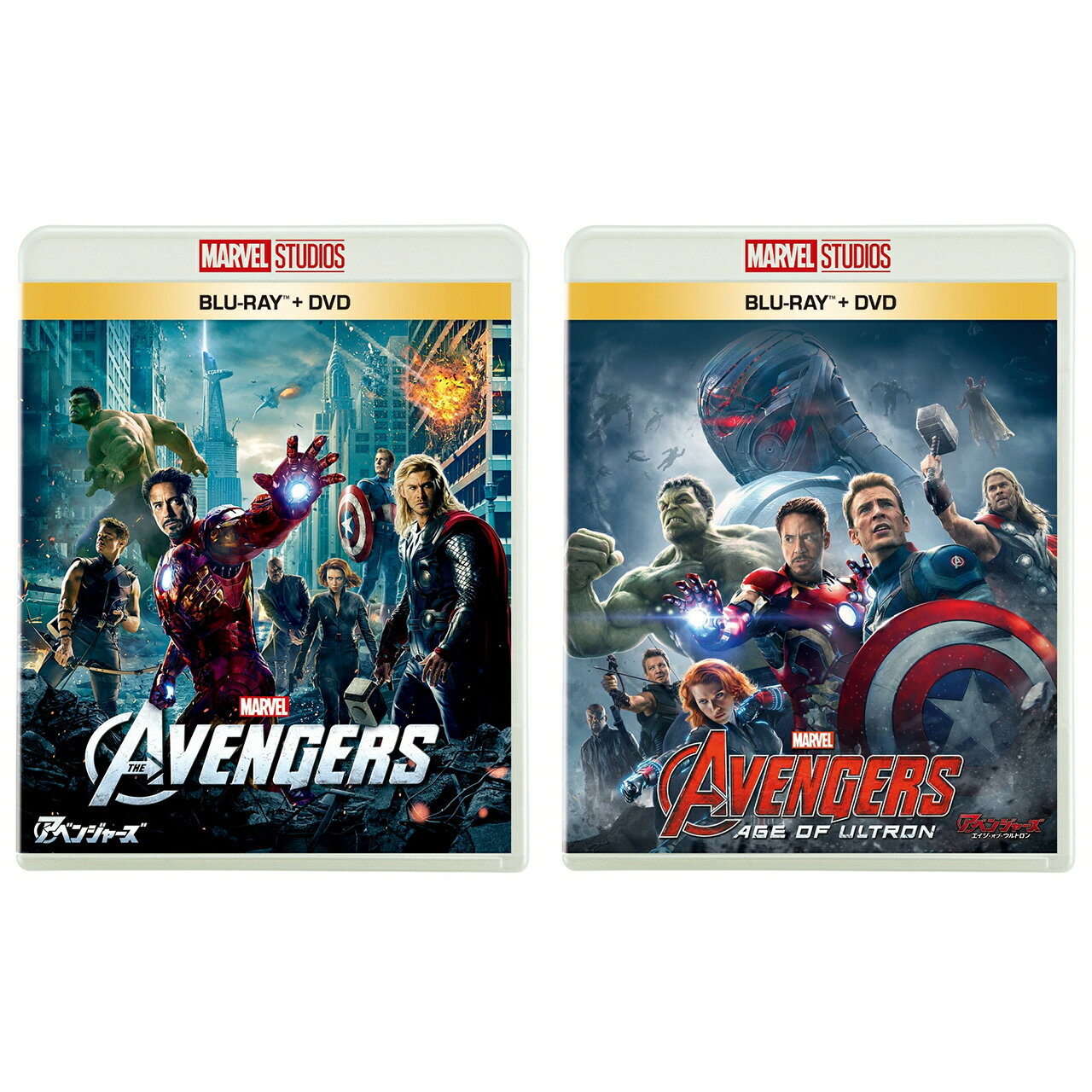 樂天商城 - 「アベンジャーズ」 + 「アベンジャーズ／エイジ・オブ・ウルトロン」 ブルーレイ ＋ DVD セット　2作セット