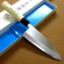 国産刃物 出刃包丁 16.5cm (165mm) 清綱作 SK-5 複合鍛造 朴ノ木 プラスチック輪付ハンドル 魚や鳥 スッポン等を解体 使用中に力を入れても刃先がしなったり曲がらずに使える刃が厚く重い右利き用片刃包丁 国産日本製