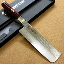 関の刃物 菜切り包丁 16.5cm (165mm) MCUSTA ZANMAI 三昧 シュープリーム 波目 ダマスカス33層鋼 芯金VG-10 ステンレススチール 赤合板ハンドル 最高級 野菜全般を切る両刃包丁 キャベツの千切り 大根のかつらむきなど 国産日本製