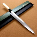 関の刃物 柳刃包丁 30cm (300mm) 正広作別撰 ハガネ 黄紙 白木柄 職人用 刺身を一方向にのみ引き切ることができるように作られた刃渡りが長めの右利き...