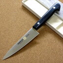 関の刃物 ペティナイフ 12cm (120mm) 伊勢屋治平 8A クロムモリブデン鋼 ステンレススチール 黒パッカーハンドル 果物包丁 野菜 果物の皮むき カクテル ケーキ用フルーツ 飾り切りナイフ 小型の両刃万能ナイフ 国産日本製