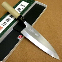 関の刃物 出刃包丁 18cm (180mm) 富士觀 炭素鋼 複合材 (白紙3号・軟鉄) 朴の木ハ...