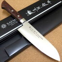 関の刃物 三徳包丁 17cm (170mm) 濃州正宗作 割込 ステンレス刃物鋼 積層強化木 家庭用 肉切り 魚の処理 野菜切りなど多種多様な両刃万能包丁 文化...