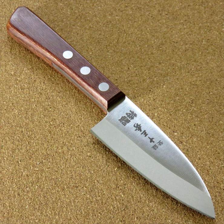 関の刃物 小出刃包丁 9.5cm (95mm) 十三秀 特製 6A モリブデンステンレス 赤合板ハンドル 小ぶりの出刃で 魚の身を細…