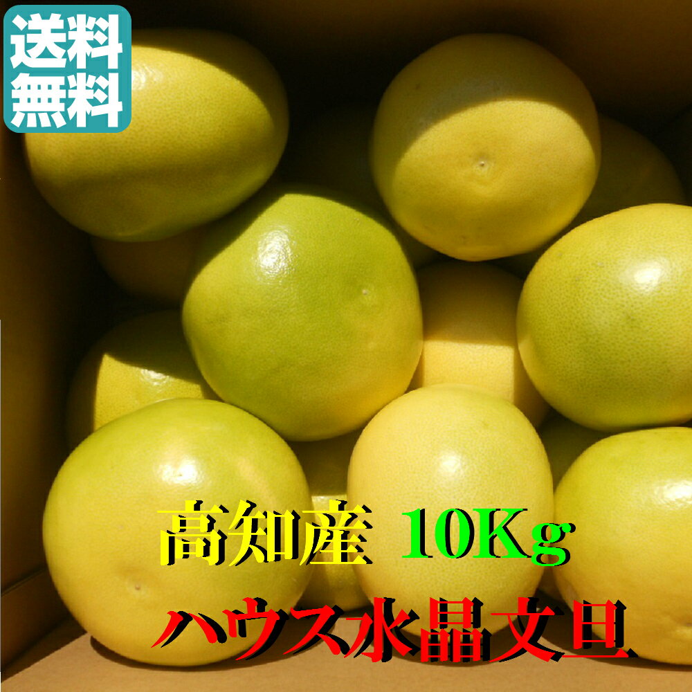 【送料無料】高知産　訳ありハウス水晶文旦　約10Kg　13〜30玉入り　家庭用　ただし北海道沖縄は送料600円のご負担お願いします。