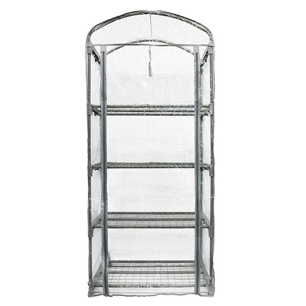 【即日出荷】マルハチ産業 グリーンキーパー4段 #7700 グレー 約幅69×奥行49×高さ155cm ビニール温室 ..