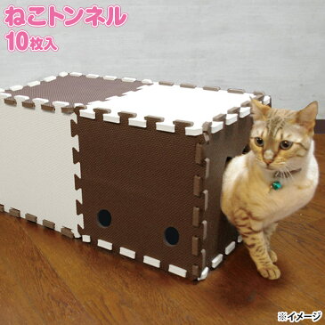 【即日出荷】簡単設置で可愛い猫トンネル 10枚パック