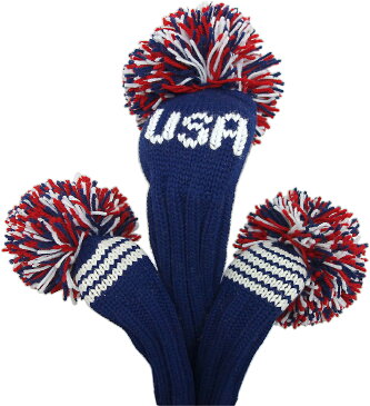 【ジャンクレイグヘッドカバー　JAN　CRAIG　HEADCOVER】チーム/USA　TEAM/USA（1W,3W,5W 3本セット）