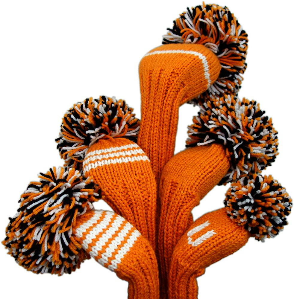 【ジャンクレイグヘッドカバー　JAN　CRAIG　HEADCOVER】オレンジ/ホワイト/ブラック　Orange/White/Black（ドライバー）