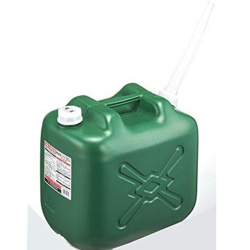 軽油缶 20L ノズル付き グリーン 北陸土井工業 ヒシエス / ポリタンク 石油缶 灯油缶 ハンデー缶 ポリ缶 日本製 カーキ みどり 緑 ミドリのサムネイル