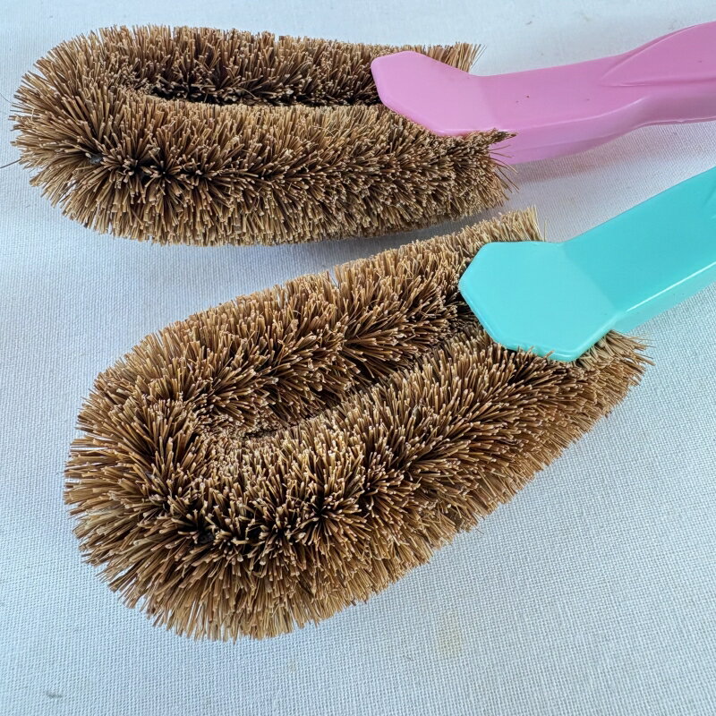 靴洗い シューズブラシ シューズクリーナー 2P / タワシ たわし パーム 柄付き 靴 運動靴 上履き シューズ 洗う きれい キレイ 落ちる