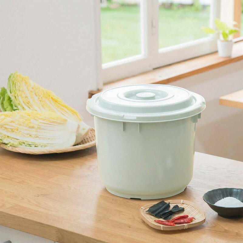 TONBO(トンボ) つけもの容器10型(押しフタ付) 【つけもの樽 漬物樽 ぬか漬け】 新輝合成*同梱不可の場合別途運賃がかかります*現在グレー色になります*