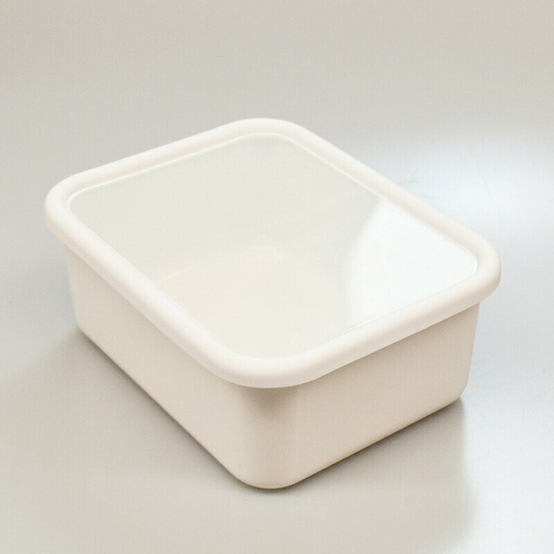 コンテ 深型角容器 L LL リリーホワイト ハニーウェア 富士ホーロー KE-DL LW Konte HoneyWare 保存容器 密閉容器 オーブン シンプル おしゃれ キッチン雑貨 ホーロー 琺瑯