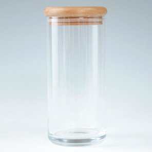 乐天商城 - ガラス瓶 蓋付 蓋付 蓋付き おしゃれ 木蓋 ポット 170 jar