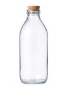 ガラス瓶 コルク瓶 M-900Kコルク 903ml 〈39×33.5×15〉 牛乳瓶 ミルク 空き瓶 容器(3)
