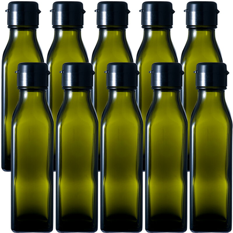 ガラス瓶 ドレッシング・タレ瓶 調味120角-HC-DS 120ml -10本セット- sauce bottle 