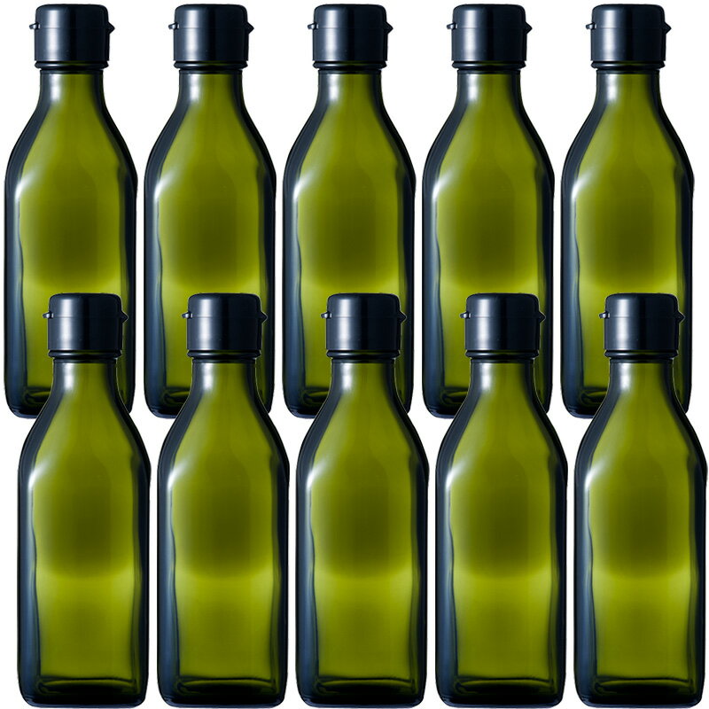 ガラス瓶 ドレッシング・タレ瓶 調味200角-HC-DS 200ml -10本セット- sauce bottle