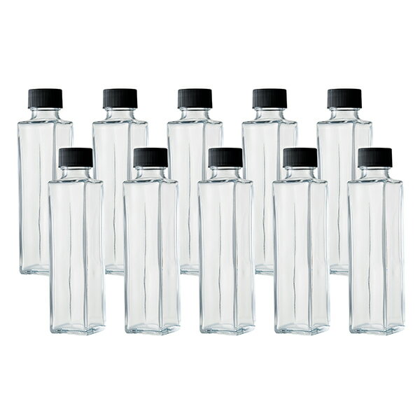 ハーバリウム ガラス瓶 角瓶 SSE-150A 164ml-10本セット-glass bottle