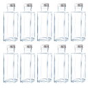 ハーバリウム 瓶 ガラス瓶 透明瓶 角瓶 SSE-100A 114ml-10本セット- glass bottle ドレッシング タレ オイル