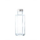 ハーバリウム 瓶 ガラス瓶 透明瓶 六角形 SSF-100A 114ml glass bottleドレッシング タレ オイルなどで使える