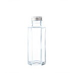 ハーバリウム 瓶 ガラス瓶 透明瓶 六角形 SSF-100A 114ml glass bottleドレッシング　タレ　オイルなどで使える