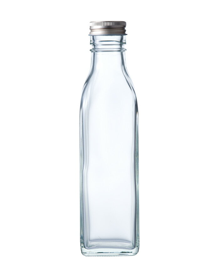ガラス瓶 ドレッシング瓶 SO-200角PP 215ml sauce bottle