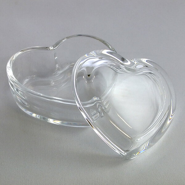 ミニハート -フタ付ガラス小物入れ ハート型- ガラス保存容器 DT100 glass container 