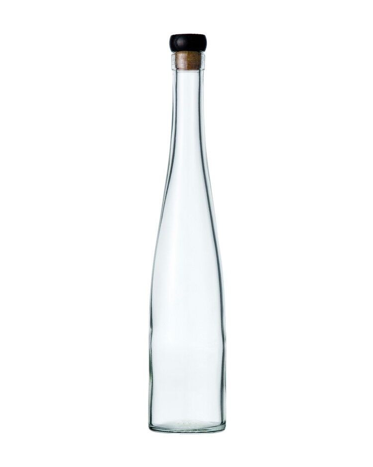 ガラス瓶 酒瓶 ワイン瓶 透明 375モーゼルF 木口 コルク付 375ml ジュース瓶 飲料瓶 glass bottle