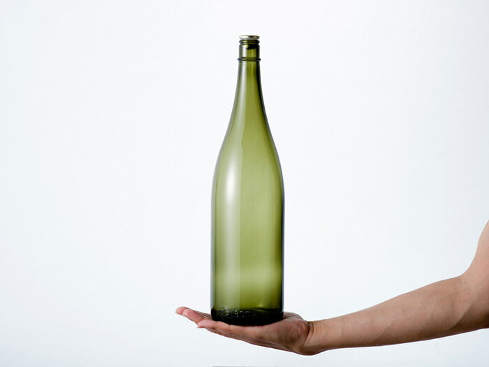 ガラス瓶 酒瓶 清酒1800-DS（一升瓶）ダークスモーク 1800ml sake bottle