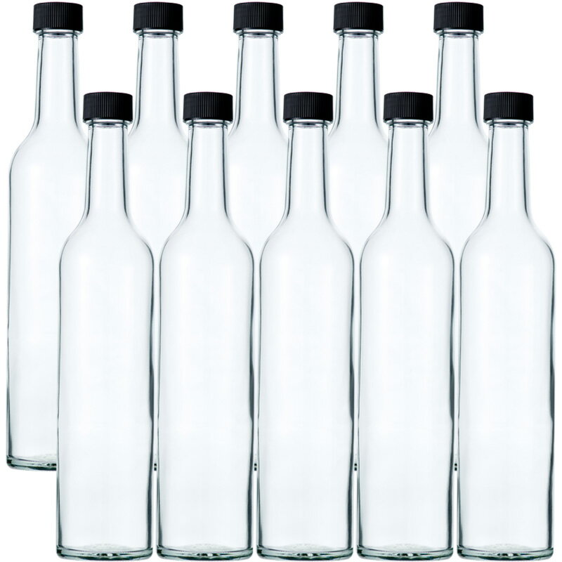 スリムワイン500 透明 500ml -10本セット- ガラス瓶 酒瓶 ワイン瓶wine bottle 