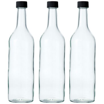 ガラス瓶 酒瓶 ワイン瓶 ワイン720 PPL 透明 720ml -3本セット- wine bottle